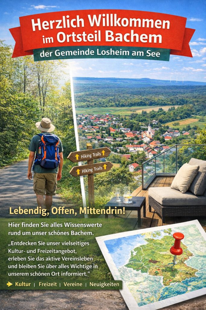 Plakat Herzlich Willkommen in Bachem