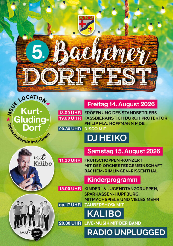 Plakat zum Bachemer Dorffest 2026
