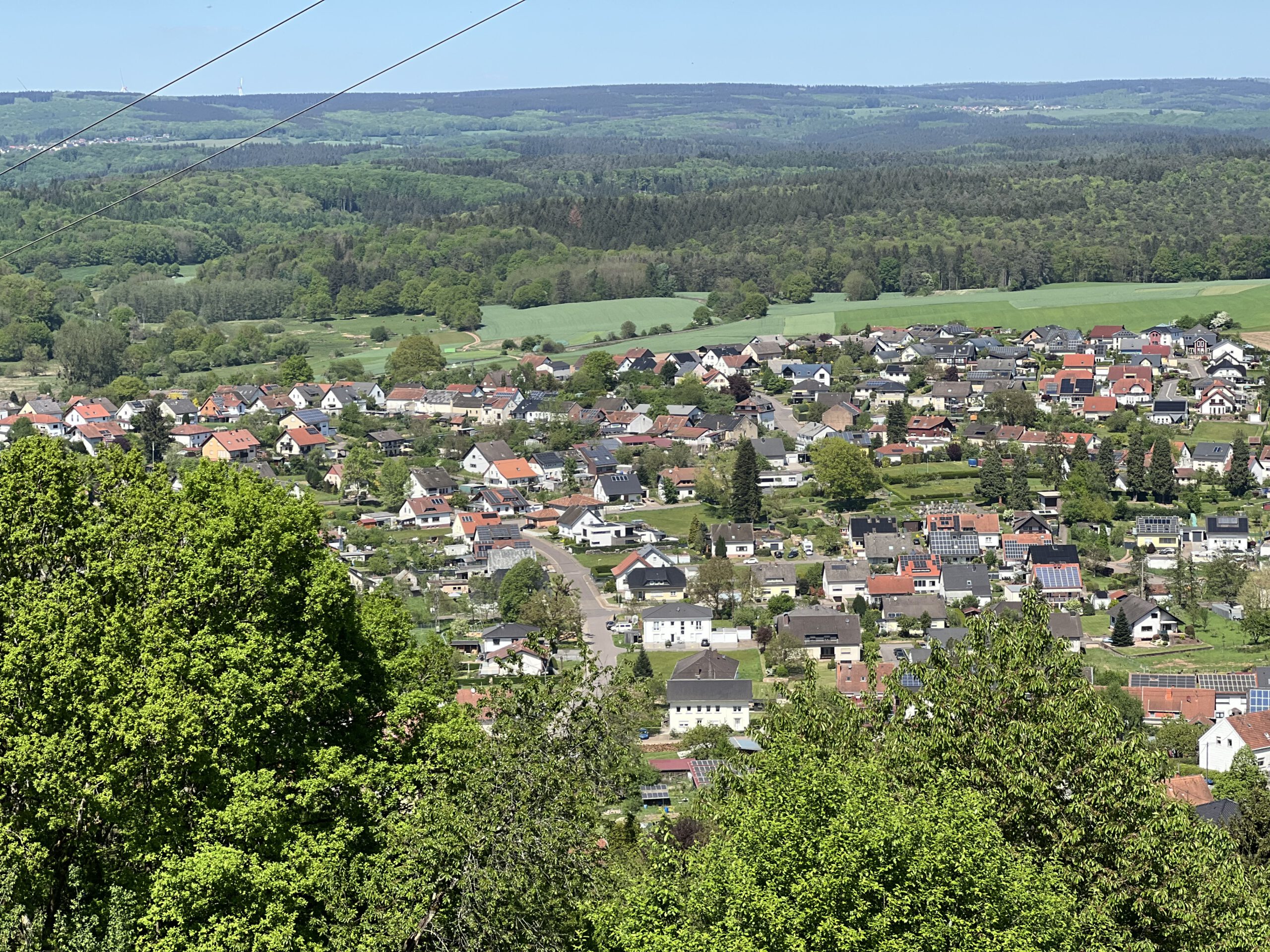 Blick auf Bachem im Saarland
